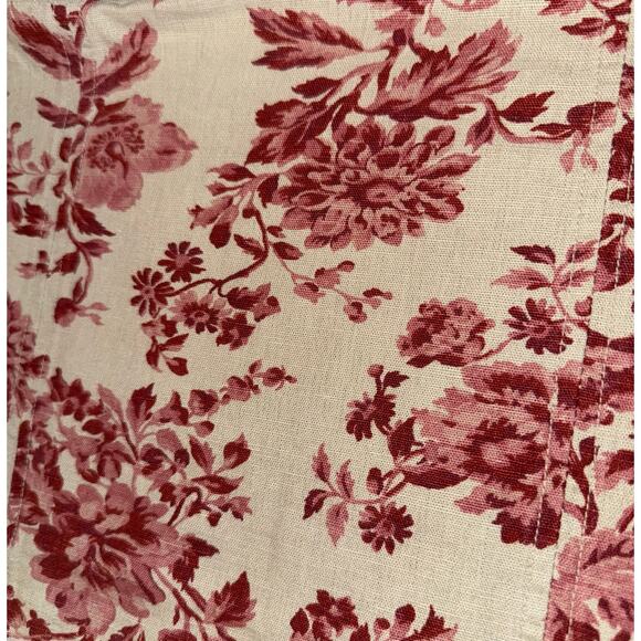 Pottery Barn Pillow Sham 12x16 Floral Cottage Strip Linen Cotton Blend Victorian - Picture 2 of 5